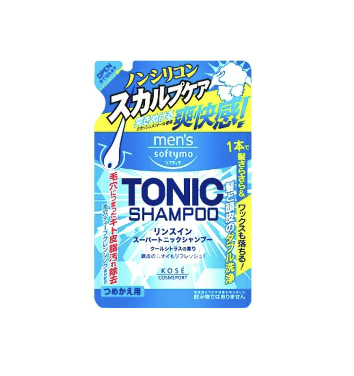 商品情報・リンスインノンシリコン1本で髪がさらさらに仕上がる、ノンシリコンタイプのシャンプーです。・ディープ洗浄毛穴の奥の皮脂や汚れ、スタイリング剤のワックスまでしっかり落とします。・爽快なメントールクラッシュメントール配合で、ガツンと強い爽快感が得られます。・シトラスの香り気分をリフレッシュするクールシトラスの香りです。メーカー欠品または完売の際、キャンセルをお願いすることがあります。ご了承ください。急遽在庫切れになる場合がございます。※離島の場合送料がプラスされる場合がございます。その節は何卒ご容赦賜りますようお願い申し上げます