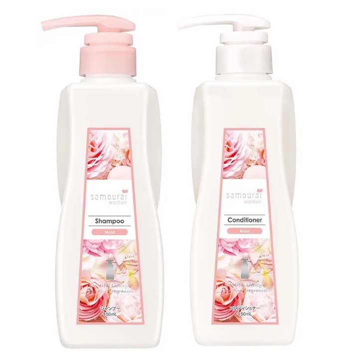 サムライウーマン 選べる ホワイトローズ シャンプー 450mL+コンディショナー 450mL 本体セット
