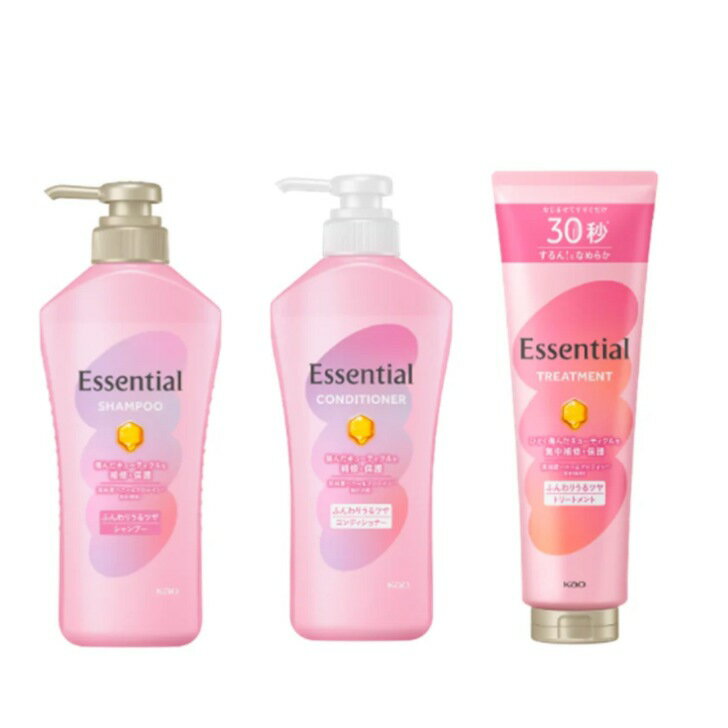 樂天商城 - エッセンシャル ふんわりうるツヤ シャンプー/コンディショナー/トリートメント　本体450ml