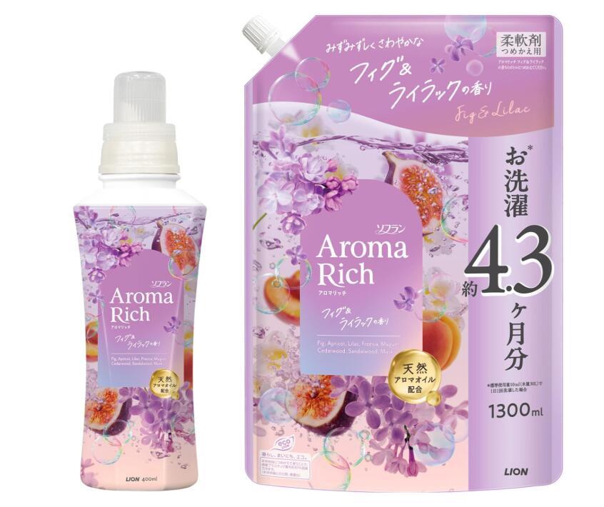 Rakuten - ソフラン アロマリッチ みずみずしくさわやかなフィグ＆ライラックの香りの香り　選べる 本体400ml　詰替1300ml