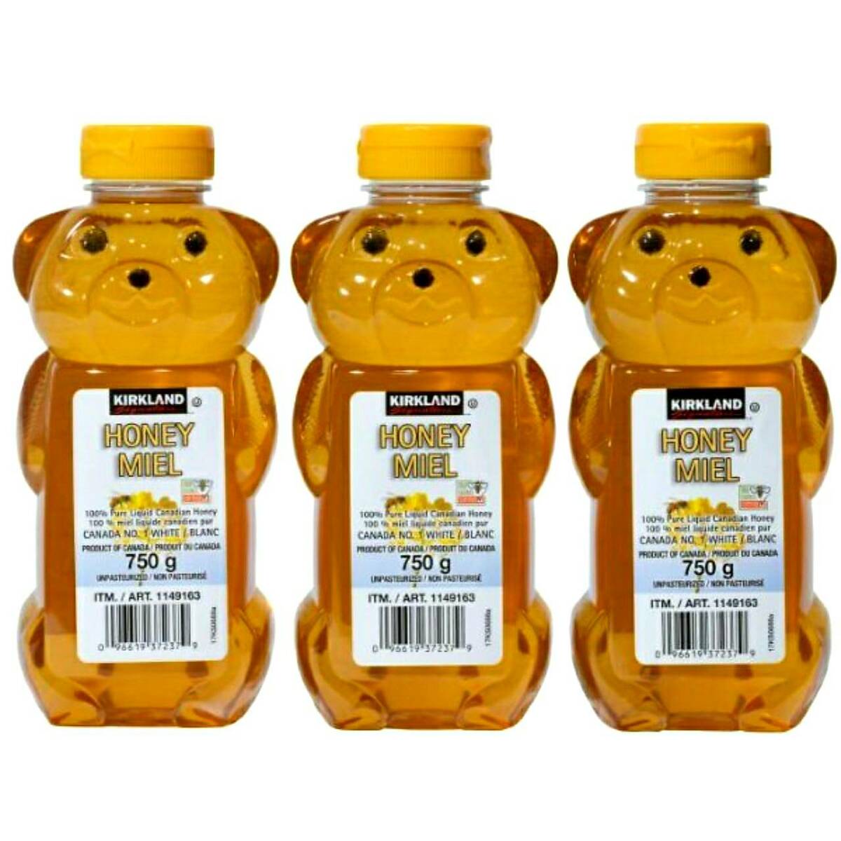 KIRKLAND(カークランド) カークランド 100%カナディアンハニー(蜂蜜・はちみつ・ハチミツ)750g カナダ産ハニー (3本セット)