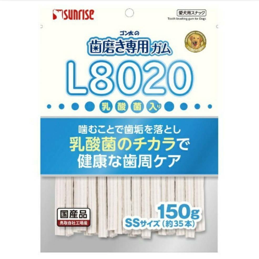 サンライズ ゴン太の歯磨き専用ガム SSサイズ L8020乳酸菌入り(150g) 1