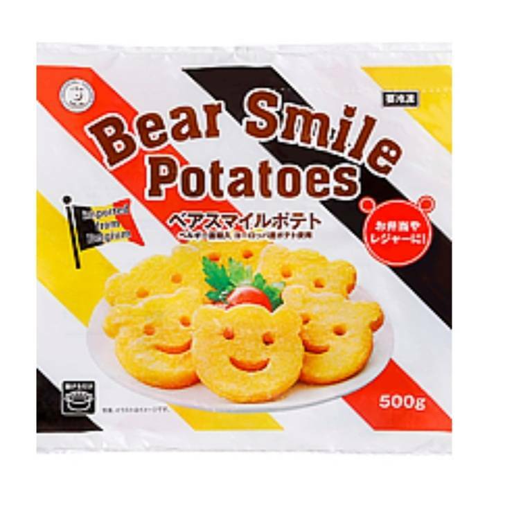 So-netmoソネトモで買える「ベアスマイルポテト 500g 冷凍 揚げるだけ」の画像です。価格は980円になります。