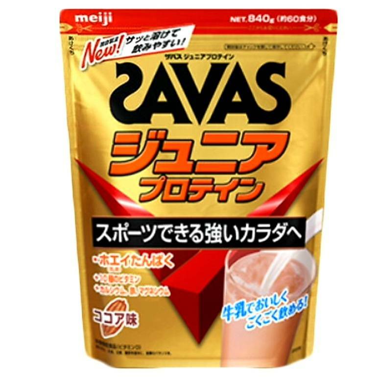 商品情報ザバス ジュニア プロテイン ココア味 60食分 (840g)商品名ザバス ジュニア プロテイン風味ココア味内容量60食分(840g)原材料乳清たんぱく（アメリカ製造）、デキストリン、ココアパウダー、植物油脂、食塩／炭酸Ca、炭酸Mg、乳化剤、V.C、香料、ピロリン酸第ニ鉄、甘味料（アスパルテーム・L-フェニルアラニン化合物、スクラロース、アセスルファムK）、増粘剤（プルラン）、ナイアシン、V.E、V.B6、V.B2、V.B1、V.A、パントテン酸Ca、V.D、 V.B12、（一部に乳成分・大豆を含む）栄養価【1食あたり（14g）の栄養価】エネルギー・・・51kcaLたんぱく質・・・6.0g脂質・・・0.8g炭水化物・・・4.9g食塩相当量・・・0.22gカルシウム・・・462mg鉄・・・4.6mgマグネシウム・・・43mgナイアシン・・・1.8〜6.8mgパントテン酸・・・0.17mgビタミンA・・・52〜159μgビタミンB1・・・0.42mgビタミンB2・・・0.43mgビタミンB6・・・0.37mgビタミンB12・・・0.21〜1.55μgビタミンC・・・27mgビタミンD・・・1.5μgビタミンE・・・0.30mg●タンパク含量 45％（製品無水物あたり）●アミノ酸スコア 100パッケージ、内容量の変更など予告なく変更される場合がございます。予めご了承ください。この商品は ザバス ジュニア プロテイン ココア味 60食分 (840g) ポイント スポーツできる強いカラダへ。 ショップからのメッセージ 納期について 4