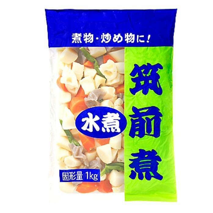 商品情報筑前煮筑前煮煮物や炒め物に便利！6種類の食材が入った水煮です。レンコン、ゴボウ、タケノコ、ニンジン、インゲン、こんにゃくをカットして、バランスよく配合しています。筑前煮などの煮物や炒め物など、さまざまな料理にお使いただけます。大容量1kg入り。内容量固形量1kg原産国中国保存方法直射日光、高温多湿を避けて保存してください。栄養成分：100g当たり●エネルギー：42kcal ●たんぱく質：1.4g ●脂質：0.1g ●炭水化物：10.0g ●食塩相当量：0.03gアレルギー-※商品の仕様変更により、アレルギー情報が異なる場合がございます。召し上がる際は、必ずお買い求めいただいた商品のラベルや注意書きをご確認ください。この商品は 筑前煮 お惣菜 業務用 レストラン 和食 大容量 お弁当 ポイント 煮物や炒め物に便利！6種類の食材が入った水煮です。 ショップからのメッセージ 納期について 4