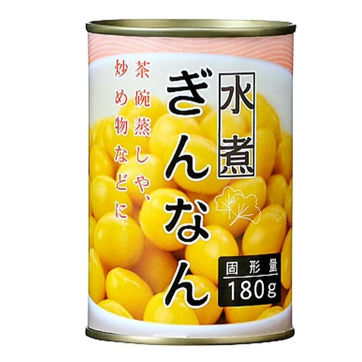 商品情報ぎんなん水煮缶詰プリッとした粒選りの銀杏（ぎんなん）の殻をむき、水煮にしました。銀杏の豊かな風味をそのまま缶の中に閉じ込めています。殻むきの手間がなく、いつでも手軽にお使いいただける一品です。茶碗蒸しや炒め物、煮物、炊き込みご飯など、さまざまな料理の具材としてお役立てください。内容量固形量：180g　内容総量：290g原産国中国保存方法直射日光、高温多湿を避けて常温で保存栄養成分：100g当たり●エネルギー：154kcal ●たんぱく質：3.3g ●脂質：1.2g ●炭水化物：32.5g ●食塩相当量：0.6gアレルギー-※商品の仕様変更により、アレルギー情報が異なる場合がございます。召し上がる際は、必ずお買い求めいただいた商品のラベルや注意書きをご確認ください。この商品は ぎんなん水煮缶詰 茶碗蒸し 仕出し おでん ポイント プリッとした粒選りの銀杏（ぎんなん）の殻をむき、水煮にしました。 ショップからのメッセージ 納期について 4