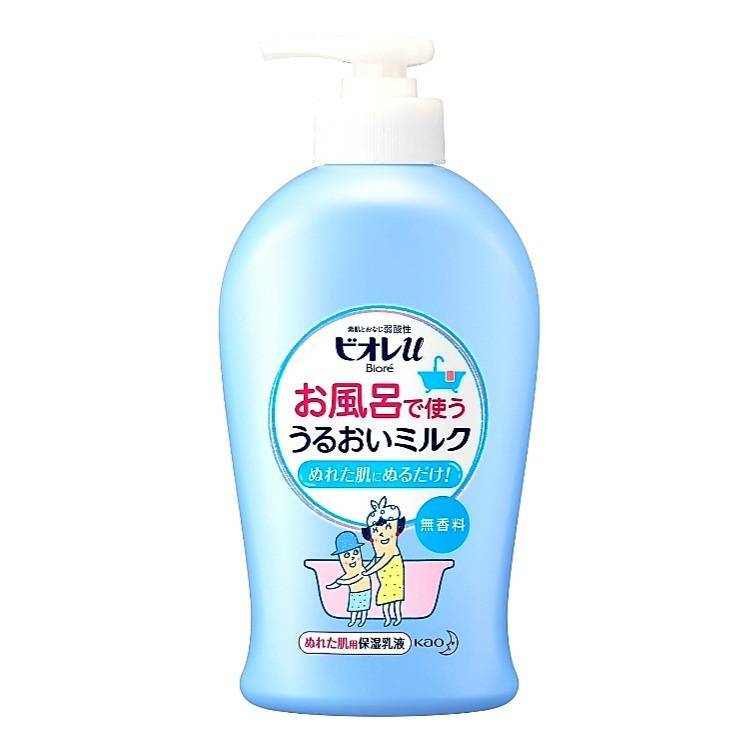花王　ビオレu　お風呂で使ううるおいミルク　無香料　(300mL)　ぬれた肌用　ボディミルク　保湿乳液