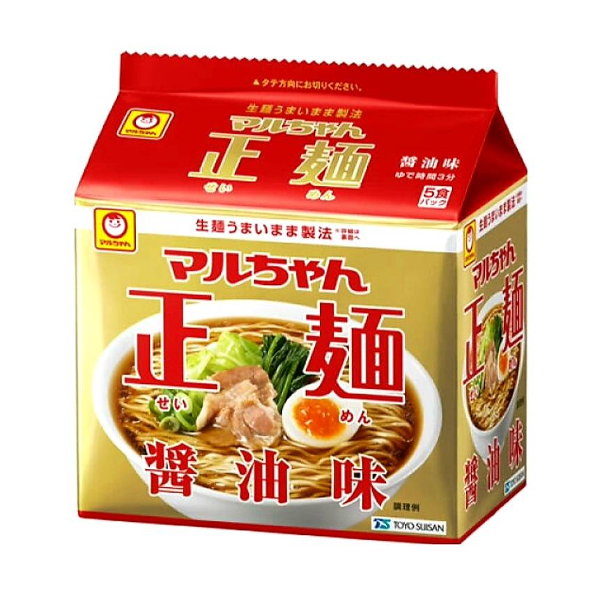 東洋水産 マルちゃん正麺 醤油味 (105g×5食)