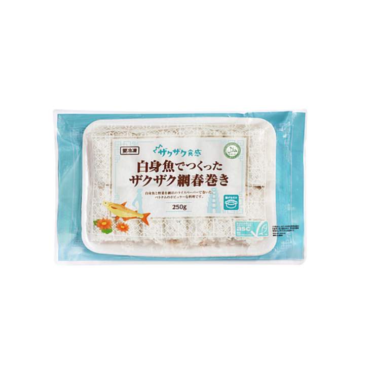 白身魚でつくったザクザク網春巻き　【業務用】