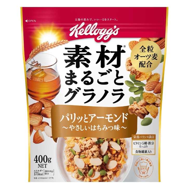 選べる　ケロッグ　素材まるごとグラノラ　朝摘みいちご　ヘーゼルナッツチョコレート　パリッとアーモンド so-netmo-10006893 So-netmoソネトモ サンプル画像3