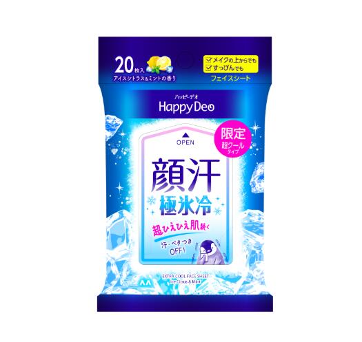 乐天商城 - マンダム ハッピーデオ 極氷冷フェイスシート アイスシトラス＆ミント　数量限定