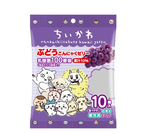 ちいかわ ぶどうゼリー こんにゃく ミニゼリー 15g×10個入り 3袋セット