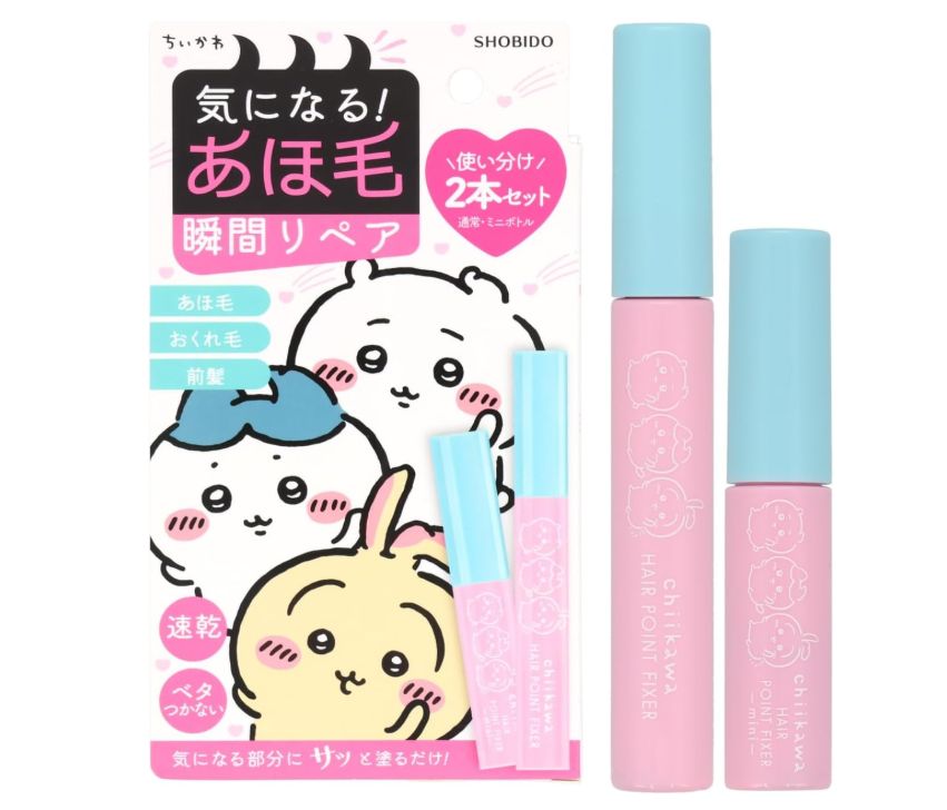 ちいかわ限定デザイン まとめ髪ポイントフィクサー ミニボトル付き ちいかわ ヘアシリーズ chiikawa