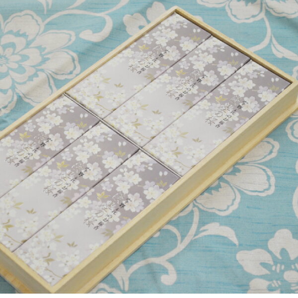 日本香堂 宇野千代のお線香 淡墨の桜 短寸6箱入り 進物用桐箱入微煙香 お供え お仏壇 お墓 墓参り 自宅..