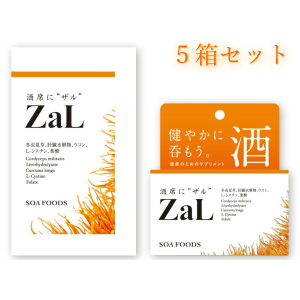 楽天冬虫夏草 サプリメント SOAFOODS【5箱セット】 飲み過ぎ お酒 対策 ZaL 5箱/1箱4包/1包5粒 冬虫夏草 ウコン サプリメント ザル ソウアフーズ