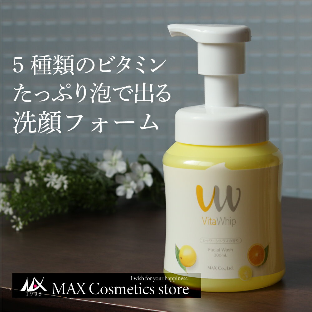 泡の洗顔料ビタホイップ　本体　300mL | ビタミン マルチビタミン配合泡 ナイアシンアミド ホイップ泡 摩擦 キメ 透…