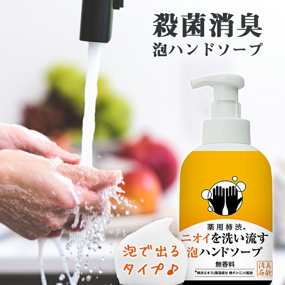 薬用柿渋 ニオイを洗い流す泡ハンドソープ 無香料 450mL