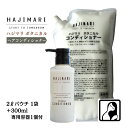 山陽物産 極上 ハジマリ ボタニカル コンディショナー 2L パウチ + 300ml 専用容器 1本 日本製 詰替え自然由来素材 植物エキス 9種 業務用 大容量 まとめ買い お得 しっとり さっぱり 保湿 HAJIMARI