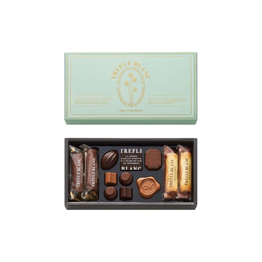 ホワイトデー モロゾフ お返し チョコ 2025 人気商品 トレフルブラン（クッキー＆プレーンチョコレート 12粒入 かわいい プレゼント配る用義理チョコ