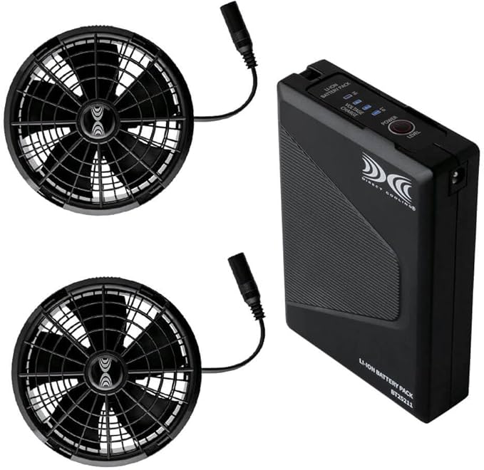 空調服 新型 25V バッテリー ワンタッチ ファン（ブラック） セット SK25011　エイコー エレファン対応