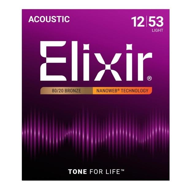 Rakuten - Elixir エリクサー NANOWEBコーティング アコースティック 80/20 ブロンズ 11052 アコースティックギター弦 LIGHT GAUGE .012 - .053