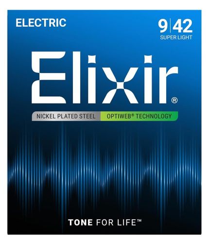 Rakuten - Elixir エリクサー エレキギター弦 19002 OPTIWEB Super Light .009-.042