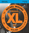 XL NICKEL EXL160 Medium, Long 1st:0.050 2nd:0.070 3rd:0.085 4th:0.105 世界中のミュージシャンからの圧倒的な支持を誇る、言わずと知れたベース弦のスタンダード。ブライトでかつ正確なイントネーションを生み出し、どんなベースとも相性抜群です。 ※パッケージデザインは時期による異なる場合がございます。 ※掲載している製品は当店の実店舗などでも販売しております。在庫数の更新は随時行っておりますが、お買い上げいただいた製品が、タイミングによっては品切れになってしまうこともございます。 その場合、お客様にはその旨と次回納期などを連絡いたしますが、万が一入荷予定がない場合は、代替品の案内やキャンセルさせていただく場合もございます。予めご了承いただきますようお願い申し上げます。