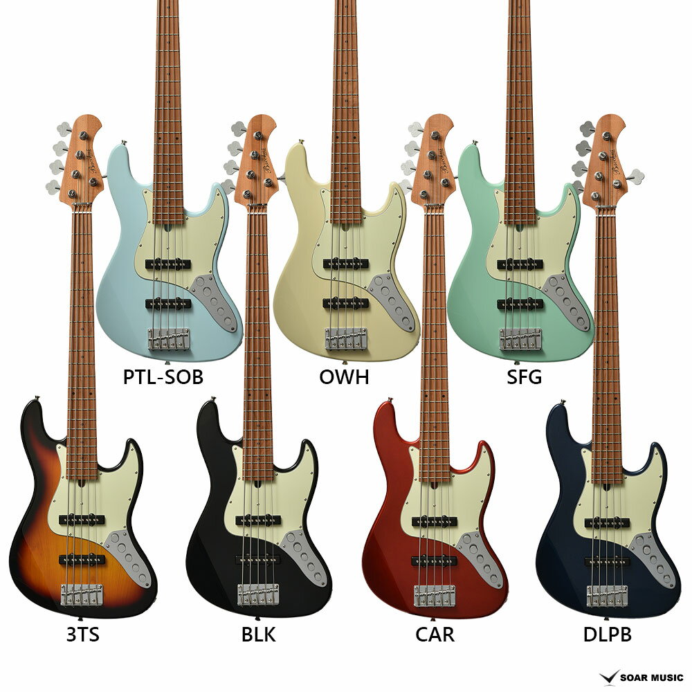 Bacchus バッカス WJB5-630-RSM/M-Act 5弦ベース アクティブ エレキベース ユニバースシリーズ ジャズベース タイプ ディンキーシェイプ