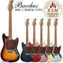 Bacchus BMS-1-RSM/M-TTPG べっ甲柄ピックガード 搭載 ムスタング サイクロンタイプ 3wayピックアップセレクター ミディアムスケール バッカス エレキギター