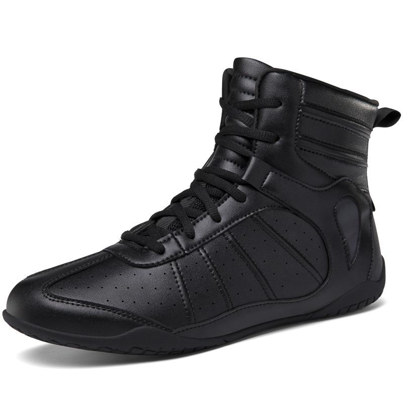 Shoes - 格闘技シューズ 男女兼用 大きいサイズ ボクシング 散打 トレーニング 競技用 プロ仕様 滑り止め 軽量 ハイカット 通気性 メッシュ裏地
