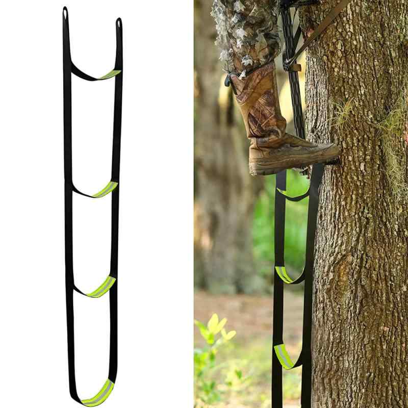 Outdoor - クライミング梯子 アウトドア 3段式 狩猟用 高所作業 ロープ昇降アシスト 木登り用 多機能 折りたたみ式 携帯用 軽量 コンパクト 高耐久性 頑丈