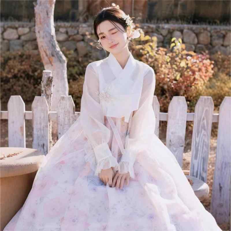 チマチョゴリ レディース 女性用 春夏 韓国民族衣装 朝鮮民族衣装 プリンセスドレス 宮廷スタイル 写真撮影 イベント 民族舞踊 舞台衣装 普段使い 日常着 エレガント 高級感 シェニール ポリエステル