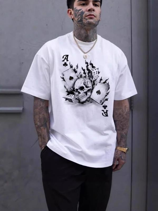 乐天商城 - Tシャツ メンズ 春夏 欧米風 ファッション 3Dレタープリント カジュアル 大きいサイズ ルーズシルエット ビッグシルエット クルーネック 半袖 ポリエステル 接触冷感 UVカット 吸湿速乾 通気性