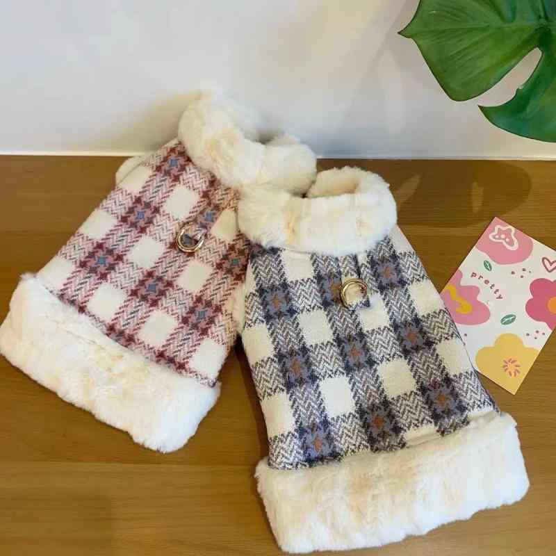 犬服 小型犬 子犬 猫用 ハーネス ベスト 胴輪 秋冬 裏起毛 厚手 暖かい 防寒対策 トイプードル ビション ポメラニアン 散歩 お出かけ ドッグウェア キャットウェア ピンク ブルー