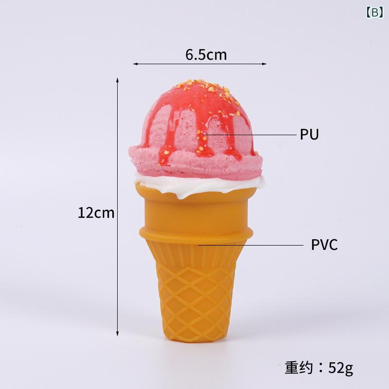 ふんわり暮らし鞄店の食品サンプル PU製 柔らかい リアルな フェイクスイーツ アイスクリームコーン デザート模型 撮影用小道具 店舗装飾 ディスプレイ ショーケース 飾り カフェ スイーツ店 雑貨屋 置物｜アングル3
