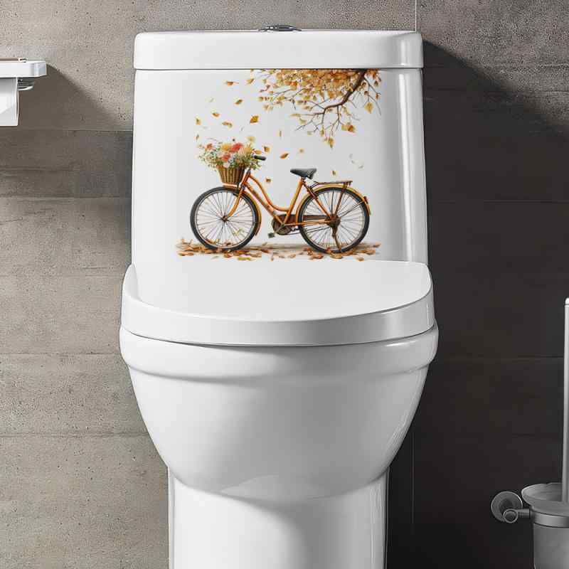 ウォールステッカー PVC 粘着式 剥がせる トイレデコレーション カートゥーン キャラクター 秋 防水 防汚 防カビ 湿気対策 浴室 バスルーム おしゃれ 飾り DIY 簡単