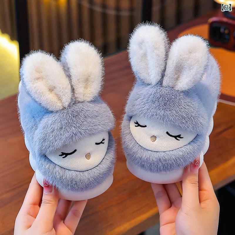 スリッパ キッズ 女の子 ベビー 親子 秋冬 かわいい うさぎ あったか 裏ボア ルー...