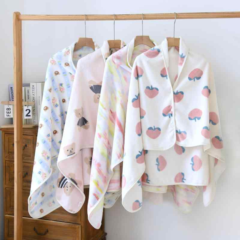 ブランケット レディース 秋冬 フランネル 厚手 ポンチョ 授乳ケープ 抱っこ紐ケー...