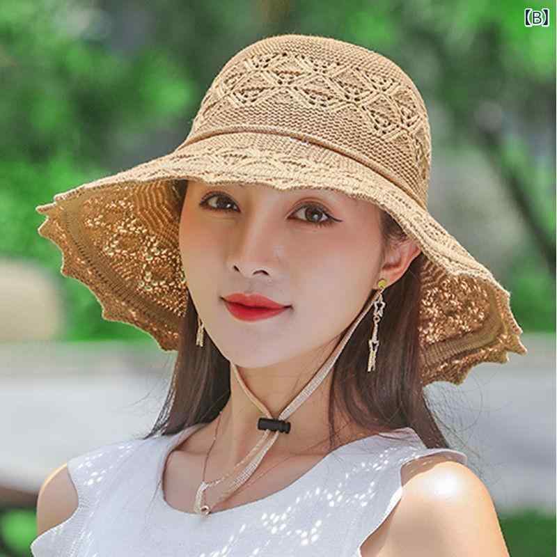 麦わら帽子 レディース 春夏 ストローハット 広つば UVカット 日よけ 紫外線対策 ...