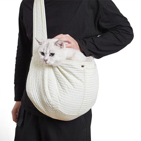 ペットキャリー 犬 猫 小型犬用 帆布 キャンバス生地 ショルダーバッグ リュックサック 携帯用 移動用 お出かけ 散歩 旅行 通院 防災 軽量 アイボリー オフホワイト ペットバッグ 鞄
