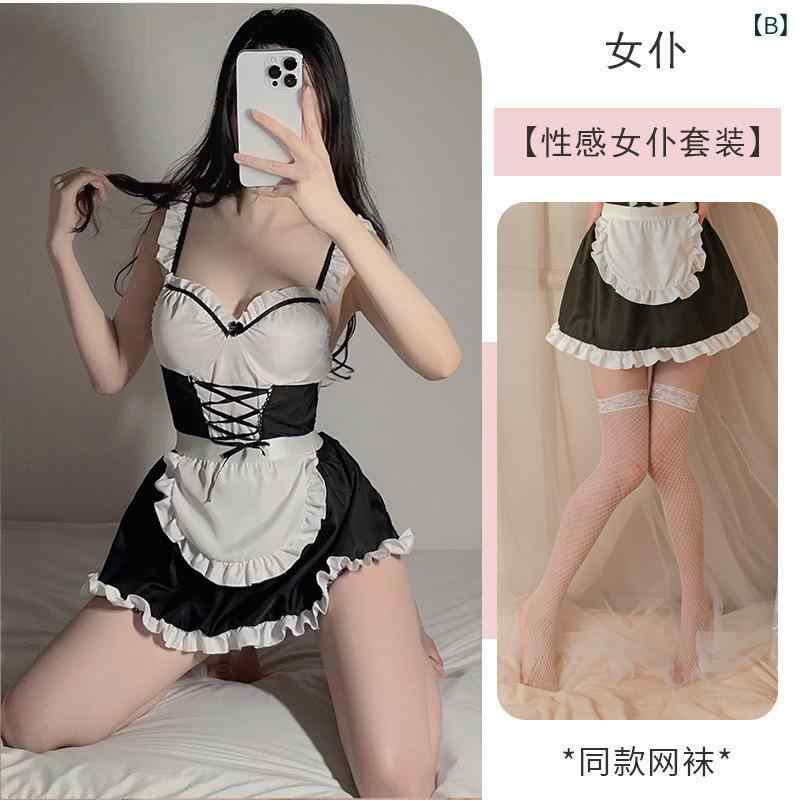 コスプレ レディ―ス セクシー ベビードール メイド服 シフォン セットアップ シー...