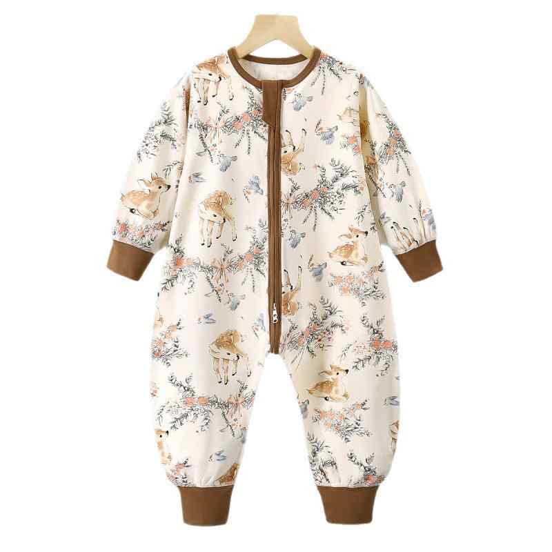 ・カテゴリ: 睡袋・スタイル: 衣服型・対象年齢: 0-1歳、1-3歳（身長80-100cm）、4-6歳・主な素材: 精梳綿・裏地素材: 綿95%以上・詰め物: 純綿・ファスナー素材: ナイロン・柄: カートゥーン・長さ: 80cm・サイズ展開: 73cm、80cm、90cm、100cm、110cm、120cm・安全基準: Aクラス