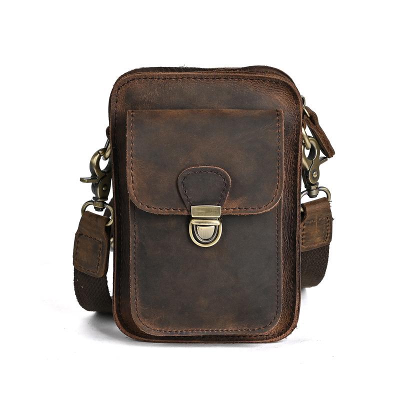 スマホポーチ メンズ 本革 クレイジ