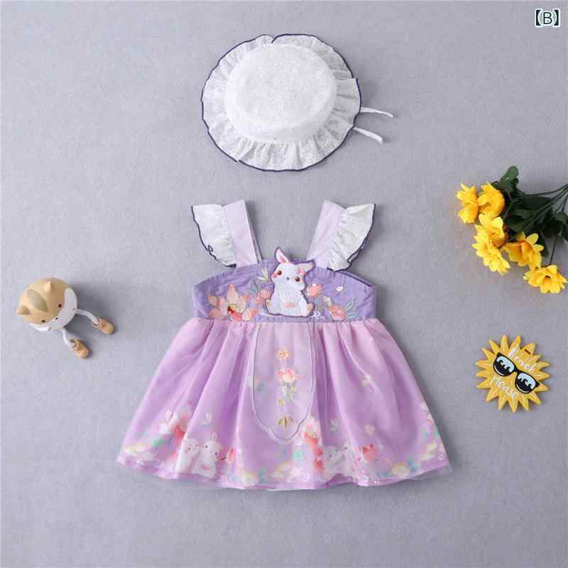 ロンパース 女の子 ベビー 中国風 漢服 チャイナドレス風 夏 ノースリーブ 綿 ソフ...