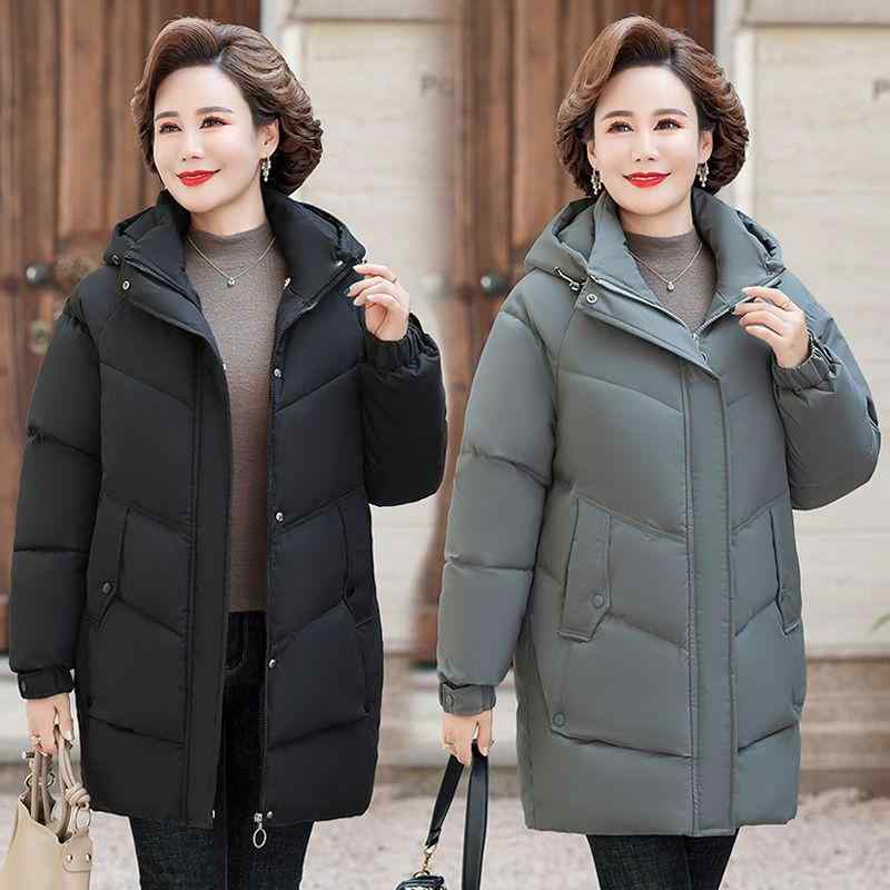 中綿コート レディース ミセス 女性用 冬 ロング丈 ミドル丈 厚手 裏ボア フェイクムートン ボア ポリエステル 長袖 ハイネック 防寒 普段使い お出かけ カーキ グリーン ブラック パープル