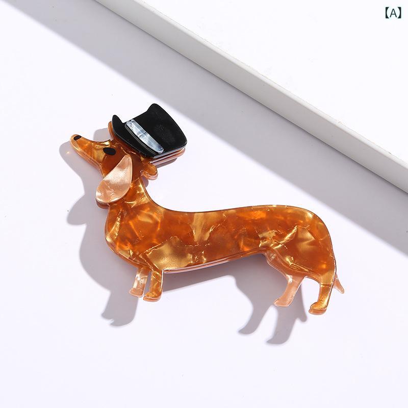 ・種類: ブローチ・主な素材: アクリル・スタイル: ユニセックス・形状: 動物・加工: メッキ・カラー展開: コーヒー・機能: 装飾・対象: 女性