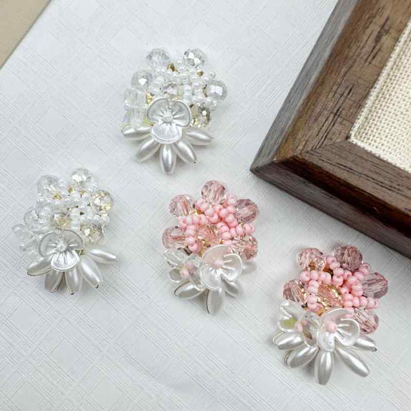DIYパーツ 手芸 ハンドメイド 花モチーフ ビーズ アクセサリー パーツ り デコレー...