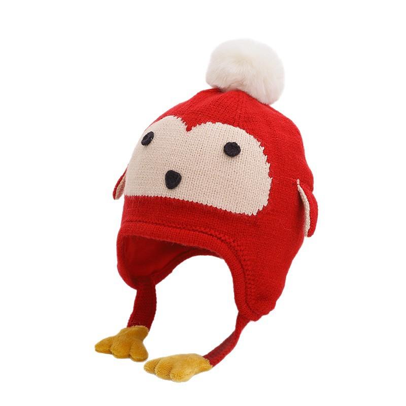 ニット帽 ベビー キッズ 秋冬 防寒 裏ボア あったか 耳あて付き かわいい キャラク...
