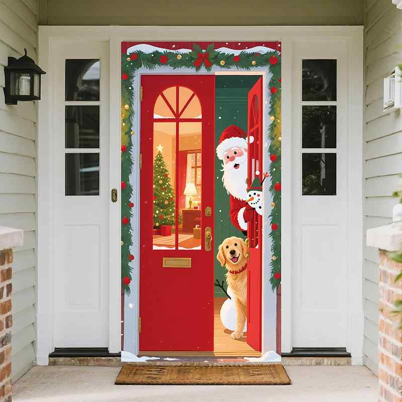・カテゴリ: ドアカバー・サイズ: 90cm x 180cm・適用イベント: クリスマス