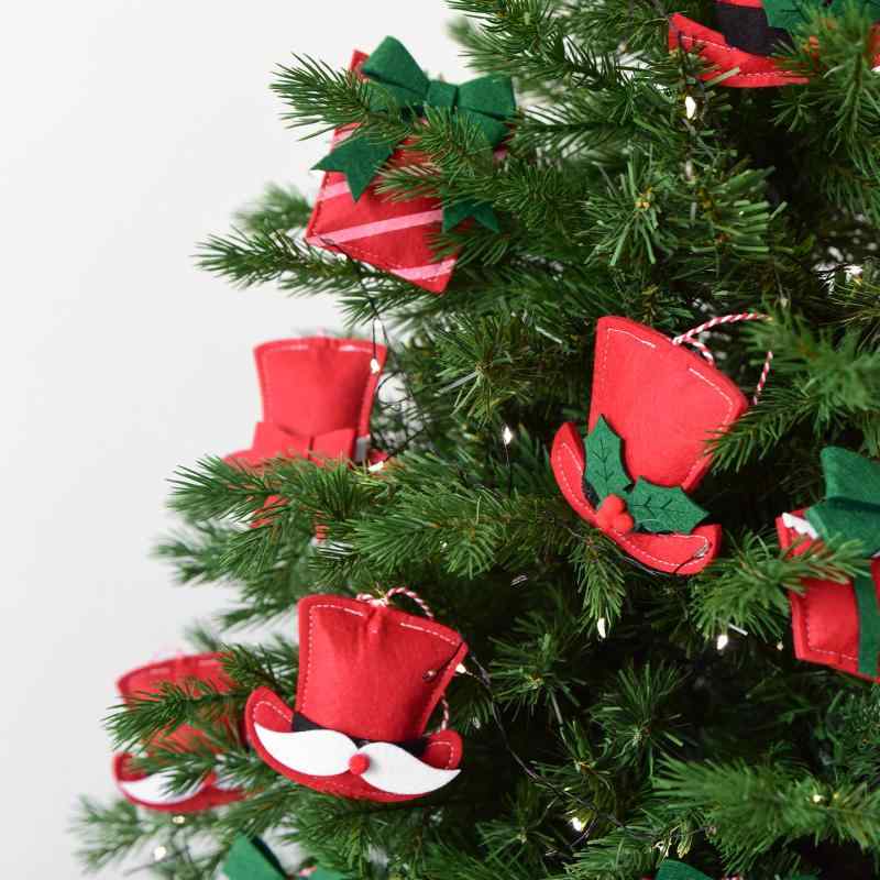 クリスマスデコレーション ミニギフトバッグ 不織布 サンタ帽子 小型オーナメント クリスマスツリー飾り付け パーティーイベント装飾品